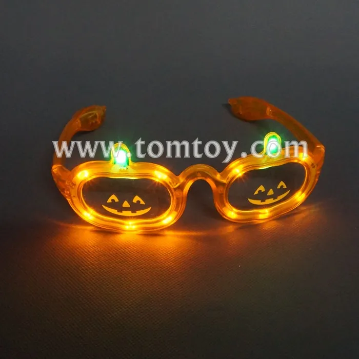 Gafas de sol de calabaza con luz LED, para Halloween