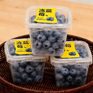 1L 30 oz freeze dried strawberries food packaging box Plastic Air Tight <b>Container</b> With Leak-Resistant Lids IML <b>clear</b> square - Product Image 6