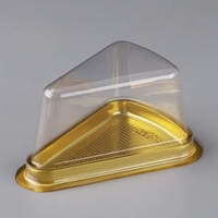 Boîte à sandwich jetable à vente chaude, boîte à gâteau en blister, emballage triangulaire