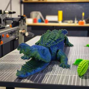Jouet anti-stress flexible personnalisé en forme de crocodile imprimé en 3D, crocodile imprimé en 3D de différentes couleurs, service d'impression FDM - Product Image 2