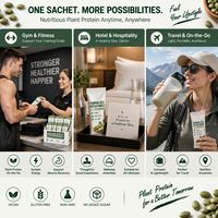 Protéine de graines de citrouille en sachet individuel 30g – Poudre protéinée végétale végane pour la gym, l'hôtel, les voyages – Pour propriétaires de marques et distributeurs