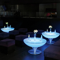 Table de cocktail LED 80 cm, mobilier de bar LED à changement de couleur pour mariage, salle de bal, exposition, tables de cocktail pour événements
