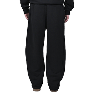 2025 vendita calda <span class=keywords><strong>pantaloni</strong></span> della tuta dritti solidi colori <span class=keywords><strong>neri</strong></span> larghi <span class=keywords><strong>pantaloni</strong></span> larghi in cotone elasticizzati in vita <span class=keywords><strong>con</strong></span> <span class=keywords><strong>tasche</strong></span> <span class=keywords><strong>laterali</strong></span> - Product Image 6