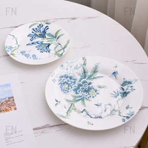 High-quality Bone China Plate Dinnerware Hotel Gift 2-piece Set Steak Plate Salad Plate Tableware for Home - Product Image 3