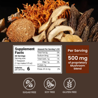 Extraits de plantes 10 en 1, poudre de café aux champignons, boost d'énergie instantané, concentration mentale, soutien immunitaire, sans sucre