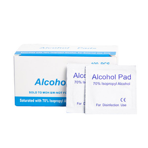 Lingettes alcoolisées OEM IPA 70% à usage médical, emballées individuellement - Product Image 1