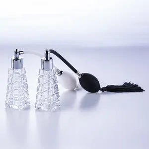 Pagoda Shape 35 Ml Perfume Bottle With Airbag Pump Spray Glass Perfume Tester Bottle Glass Pen Perfume Bottle