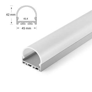 Vente chaude alliage 6063 Led boîte à lumière profil en aluminium pliable demi-cercle canal en aluminium pour bandes led avec couvercle - Product Image 4