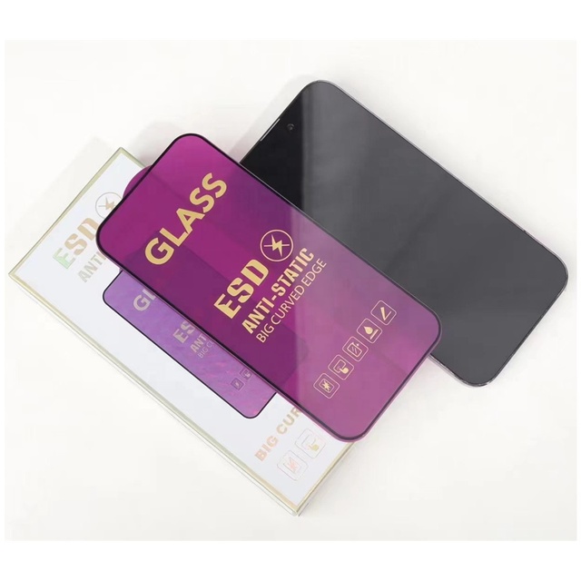 ESD ANTI-static Tempered Glass Screen Protector Film for OPPO Realme 10 A17K C30S GT NEO 3T GT2 9 Pro Plus V25 Big Curved Edge
