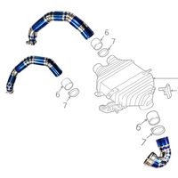 Kit d'admission d'air de luxe en titane S55 avec kit de tuyau de charge pour F80 M3/F82 M4/F87 M2C (épaisseur 1,2 mm) et tuyau d'échappement