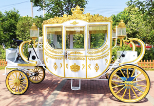 Venta al por mayor precios de fábrica lujo oro eléctrico princesa boda sin caballos real carro de caballos para la venta hecho en China - Product Image 4