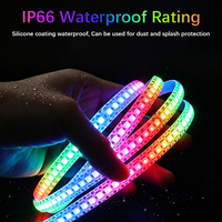 Bande LED intelligente flexible FPC 5050 RGBIC adressable 5V WS2812 blanche, découpable, vente en gros, fournisseur direct d'usine