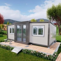 Maison préfabriquée extensible de 20/40 pieds, maison pliable extensible, maison modulaire imperméable au gaz, mini-maison familiale.