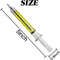 Stylo bille publicitaire personnalisé en forme de seringue pour médecins et infirmières, avec logo, en plastique, pour hôpitaux et usages médicaux