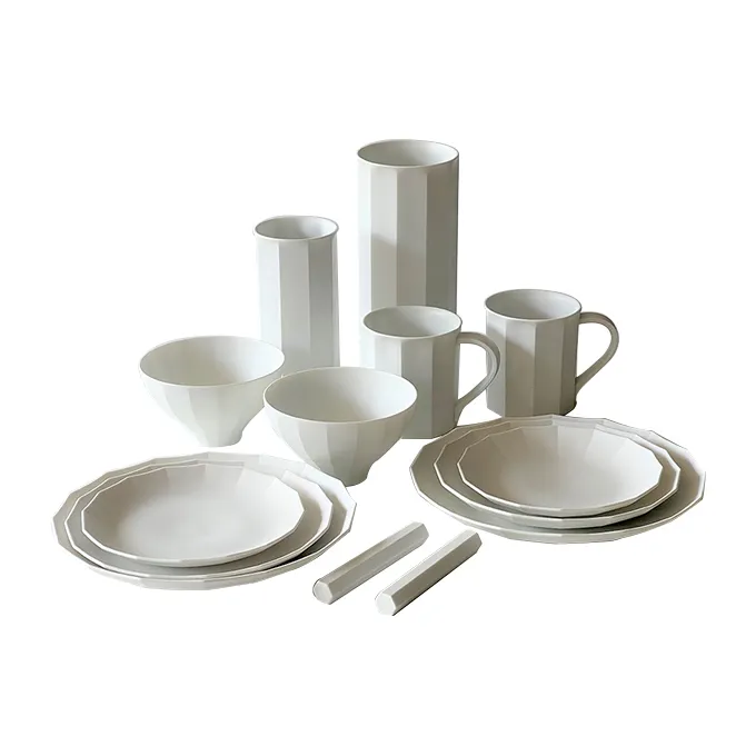 Matte texture Japanese table ware luxury porcelain dinnerware set