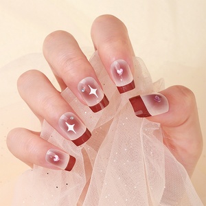 Enveloppes à <span class=keywords><strong>ongles</strong></span> en gel 3D en forme de cœur <span class=keywords><strong>Semi</strong></span>-durcies Longue durée Style japonais à la mode Bandes à <span class=keywords><strong>ongles</strong></span> en gel avec lumière UV - Product Image 6