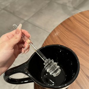 Cuchara de Vidrio Transparente para Miel, Cuchara Especial <span class=keywords><strong>Gourmet</strong></span>, Varilla para Mezclar, Creativa y Bonita, Mango Largo de 20 cm, para Café y Mermelada - Product Image 6