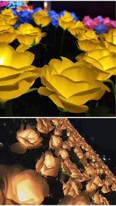 Vendita calda rosa artificiale mare difesa esterno aiuola decorativa luce led <span class=keywords><strong>fiori</strong></span> <span class=keywords><strong>di</strong></span> seta - Product Image 6