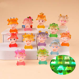 Figuras de Resina Pintadas a Mano con Signos del Zodiaco Luminosos de Dibujos Animados, Ecológicas y Lindas, para Regalos de Navidad y Año Nuevo <span class=keywords><strong>Chino</strong></span> - Product Image 1