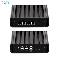 Mini PC sans ventilateur N100 pour entreprise, domicile, pare-feu, serveur réseau, 4 LAN, 2.5G, Intel I225V Ethernet Nic, passerelle Pfsense, routeur