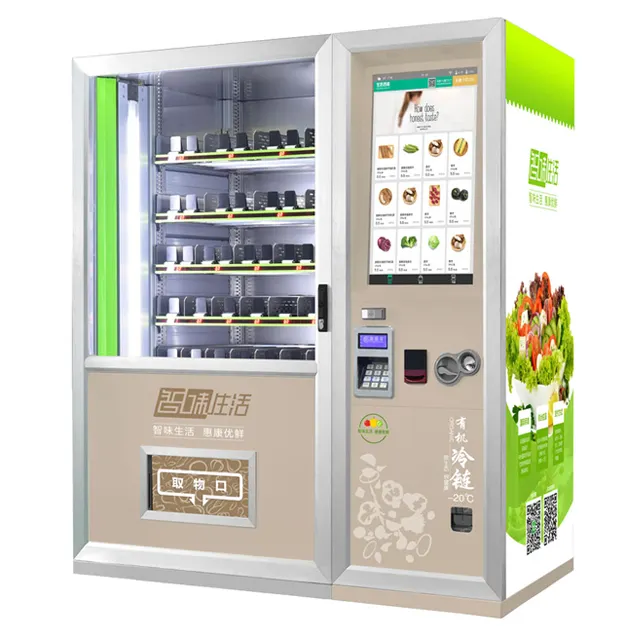 9 steps human hair VM vending machine with cashless payment system