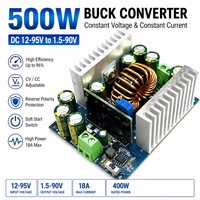Module d'alimentation abaisseur réglable 500W DC 12-95V vers 1.5-90V 18A, convertisseur Buck à tension et courant constants, pilote LED