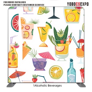Stand backdrop foto booth dengan sarung bantal kain tension full color printing 8 kaki - Product Image 4