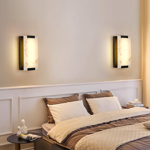 Outdoor <b>Wall</b> Lamp Long Strip Led Waterproof Neutral <b>Light</b> For Villa Gate New Chinese Style Imitation Marble - Product Image 5