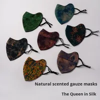 Masque facial double couche en soie de mûrier Xiangyun pour femme - Tendance, réutilisable, respirant, idéal pour les anniversaires, Pâques et les fêtes, avec gravure