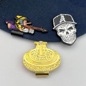 Clip de casquette de golf en métal peint, badge de dessin animé crâne d'Halloween, accessoires vestimentaires en alliage de zinc, cadeau durable - Product Image 1