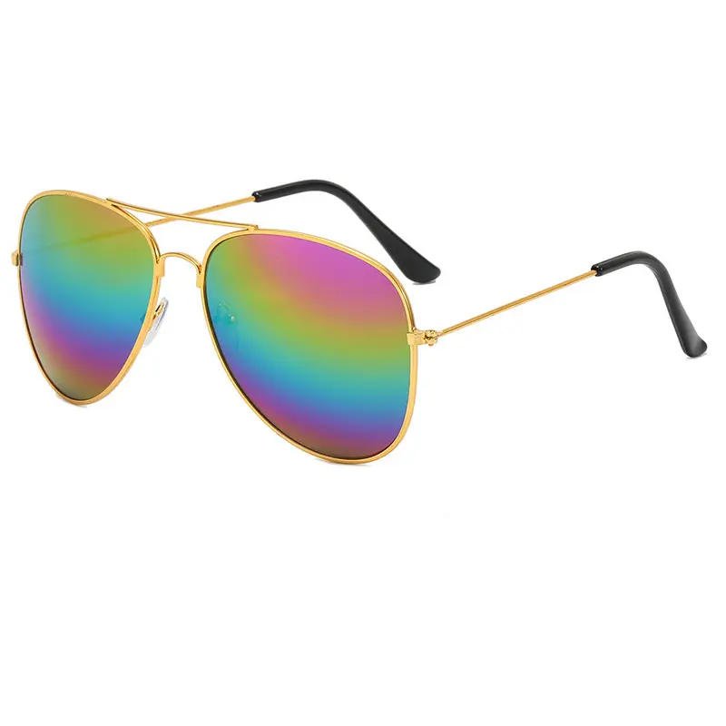 Kacamata Hitam Aviasi Pria Wanita, Vintage Klasik Perlindungan UV 400 Promosi Murah Corak Kustom Cetak Logo Kacamata Matahari