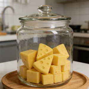 Ensemble de modèles de <span class=keywords><strong>faux</strong></span> fromages en plastique écologiques, plusieurs tailles, tranches triangulaires, petits cubes, pour aliments au goût crémeux jaune pâle - Product Image 5