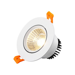 Plafonnier encastré commercial LED, lampe de plafond ronde sans cadre, éclairage intérieur, alimentation CA, intensité variable, aluminium - Product Image 2