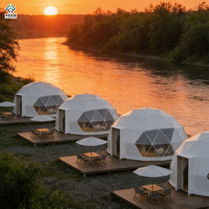 Domo Geodésico Prefabricado Aislado para las Cuatro Estaciones, Domo de 6m para Glamping, Domo Pequeño para Jardín con <span class=keywords><strong>Chimenea</strong></span>, Venta al Por Mayor - Product Image 5