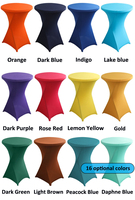 Nappe de table à imprimé tropical, housse de table élastique ajustée, 60*110, spandex, haute barre, table ronde haute, nappe de table de cocktail personnalisée avec logo
