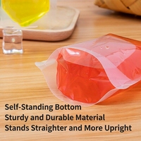 Pochettes souples transparentes personnalisées avec bec verseur pour liquides, eau, jus et boissons