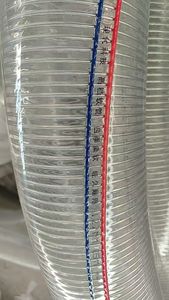 Tuyau en PVC de qualité alimentaire personnalisé à 160 degrés, avec fil d'acier, tuyau en spirale en PVC, fil d'acier renforcé, tuyau d'aspiration sous vide - Product Image 5