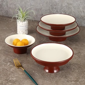 Xiangyuan <b>melamine</b> <b>plates</b>, imitation porcelain plastic stemmed <b>plates</b>, flat <b>plates</b>, commercial restaurant and hotel fruit - Product Image 2