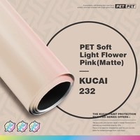 Film adhésif pour voiture PET Soft Light Flower Pink (mat) de qualité supérieure, papier métallisé changeant de couleur, rouleau d'autocollants en vinyle pour véhicule