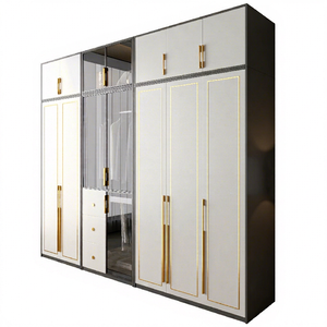 Top quality light luxury glass <b>door</b> wardrobe Competitive Price modern <b>hanging</b> <b>storage</b> closet - Product Image 1