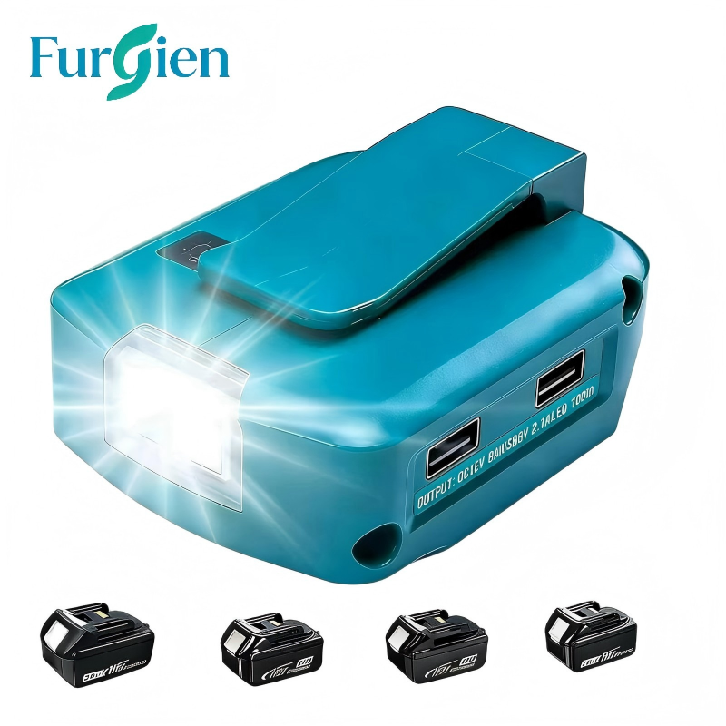 Professional LED Working Light for 14.4V-18V Lithium Battery with Dual USB Output ABS Material Portable LED Work Light