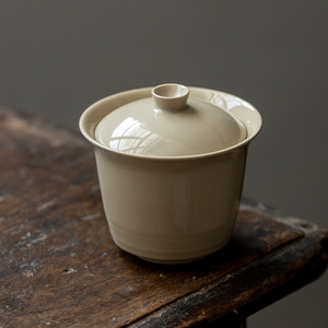 Stoneware Gaiwan Covered Bowl With Lid Straight Sided Ceramic <b>Tea</b> <b>Set</b> For Kung Fu <b>Tea</b> - Product Image 2