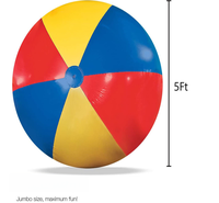 Ballon gonflable géant coloré, ballon en PVC épaissi, jouet d'extérieur pour l'eau et l'herbe, vente en gros pour les stands de parc, jouet pour enfants