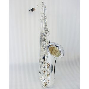 Saxofón <span class=keywords><strong>Tenor</strong></span> Profesional en Tono Bb, Instrumento de Viento Madera, Plateado - Product Image 1