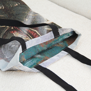Sac fourre-tout personnalisé avec illustration <span class=keywords><strong>manga</strong></span>, personnage d'anime, <span class=keywords><strong>tapisserie</strong></span>, sac de shopping écologique réutilisable en jacquard - Product Image 4