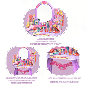 Ensemble de <span class=keywords><strong>jeu</strong></span> de coiffeuse de princesse EPT - 57 pièces, kit de <span class=keywords><strong>maquillage</strong></span> <span class=keywords><strong>et</strong></span> de coiffure d'imitation, outils de beauté de simulation, jouet de princesse pour fille - Product Image 3