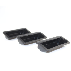 Modern <strong>Black</strong> Plastic Concealed Embedded Handle Pull Recessed <strong>Door</strong> Handles for Kitchen Gym Drawer Filing Cabinets - Product Image 1