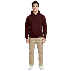 Sudaderas con Capucha para Hombre, Invierno, Mezcla de Poliéster/Algodón, Térmicas, Diseño Sólido, Color Personalizado, Logotipo, Secado Rápido, Transpirables, Forro Polar - Product Image 1