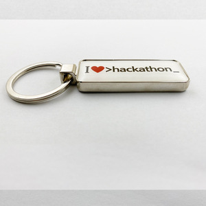 Double-sided Epoxy Metal Zinc Alloy Crystal Rectangular Keychain Accessories Pendant Photo Advertising <strong>Small</strong> <strong>Gift</strong> Model 1023 - Product Image 3