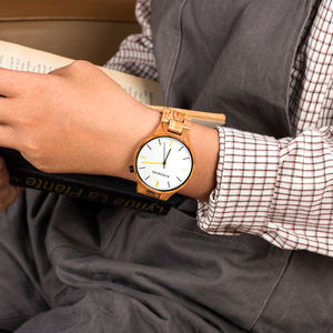 Pour les montres à quartz de luxe pour hommes Logo personnalisé en bois Expédition rapide Boîtes OEM Dropshipping direct Chine - Product Image 6